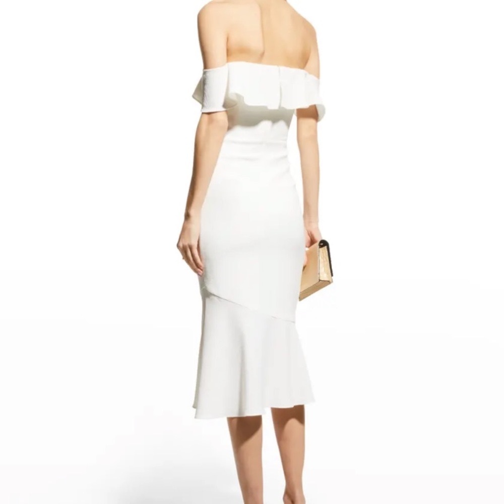 Faye off shoulder bodycon midi dress